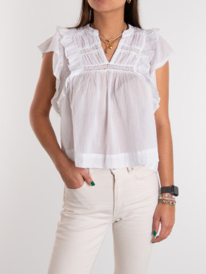 Jayla s voile top white 