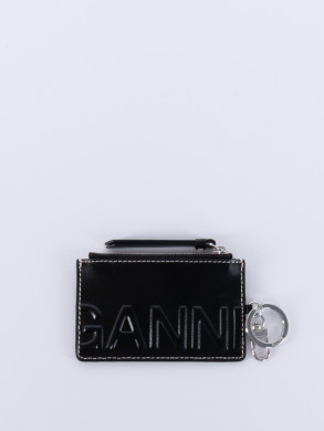 Banner zipped coin purse black 