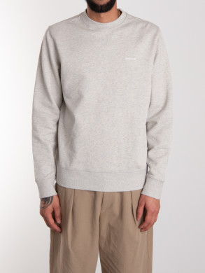 Mini logo sweatshirt plain grey mel L