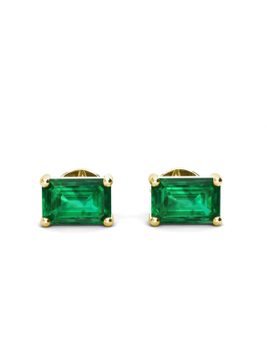 Green french bread earstud gold 