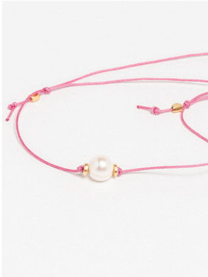 Big pearl necklace watermelon pink pink OS