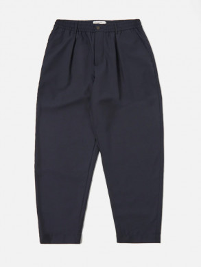 Pleated track pant navy 32