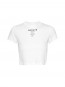 Ribbed cropped t-shirt bright white 